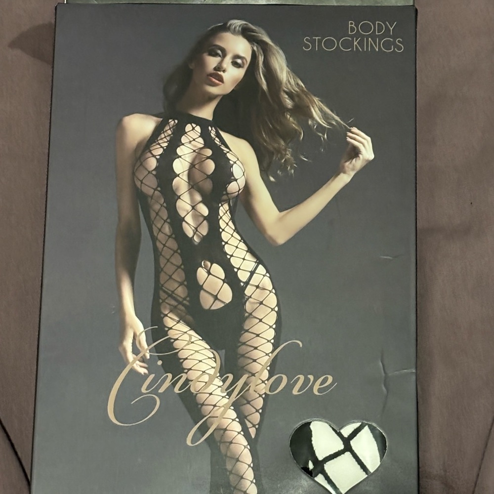 Black Bodystocking - One Size - Black - New